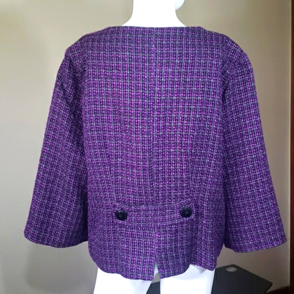 Notations Purple & black Lovely Women's Jacket Size XL. - Picture 3 of 16